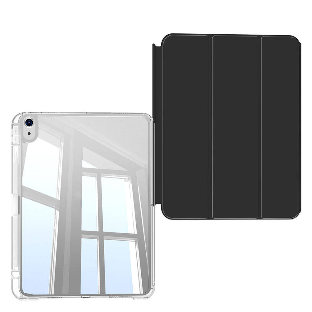 Apple iPad Air 11 2025 M3 Kılıf Magnetik Ayrılabilen Airbagli Zore Sliding Tablet Kılıfı Koyu Yeşil