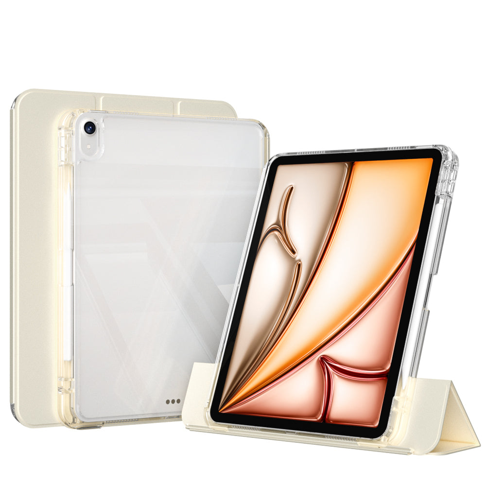 Apple iPad Air 11 2025 M3 Kılıf Magnetik Ayrılabilen Airbagli Zore Sliding Tablet Kılıfı Gold