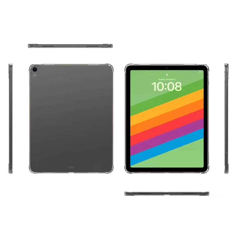 Apple iPad Air 13 2025 M3 Kılıf Zore Tablet Nitro Anti Shock Silikon Kapak Şeffaf