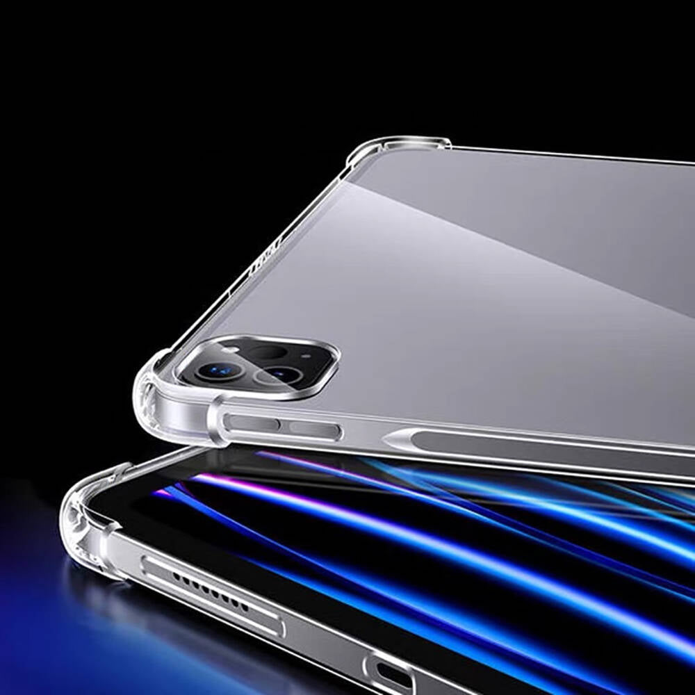 Apple iPad Pro 11 2024 Kılıf Zore Tablet Nitro Anti Shock Silikon Kapak Şeffaf