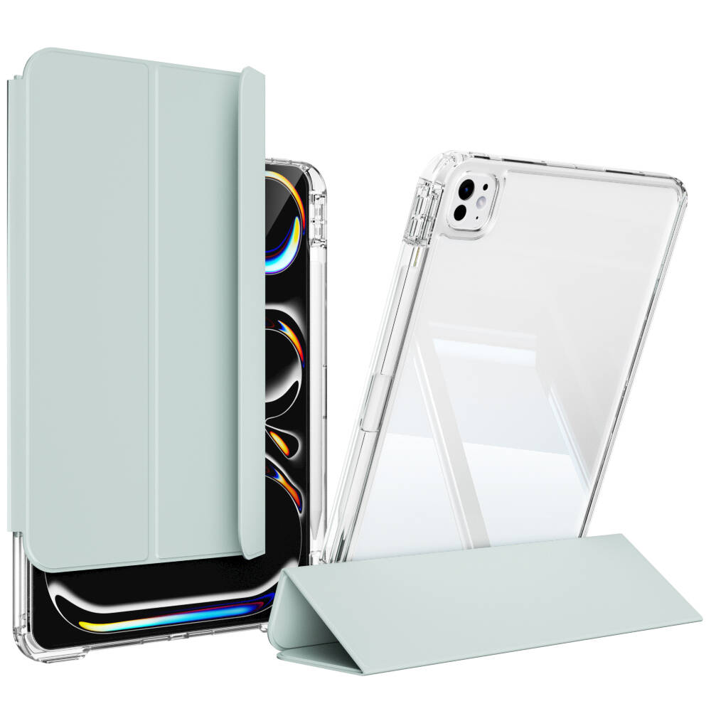 Apple iPad Pro 13 2024 Kılıf Magnetik Ayrılabilen Airbagli Zore Sliding Tablet Kılıfı Siyah