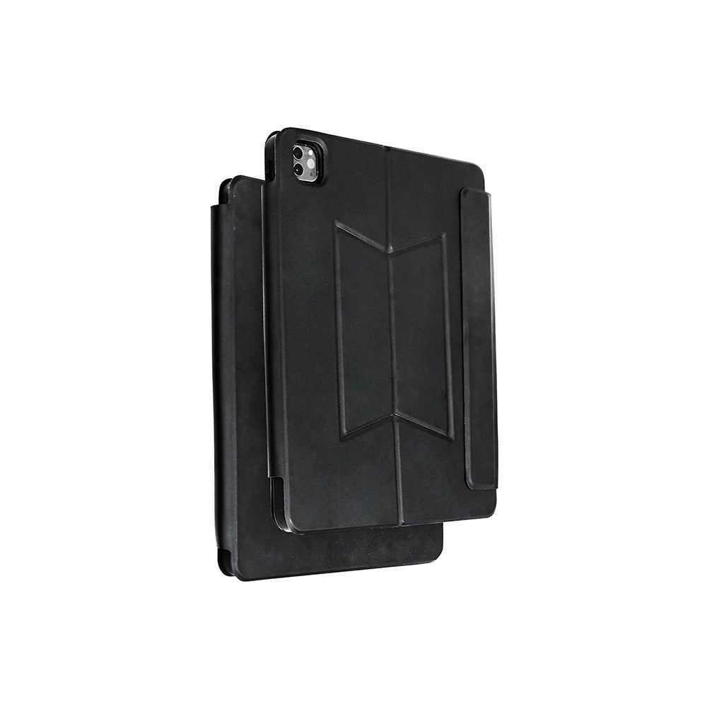 Apple iPad Pro 13 2024 Zore Border Keyboard Bluetooh Bağlantılı Standlı Klavyeli Tablet Kılıfı Siyah