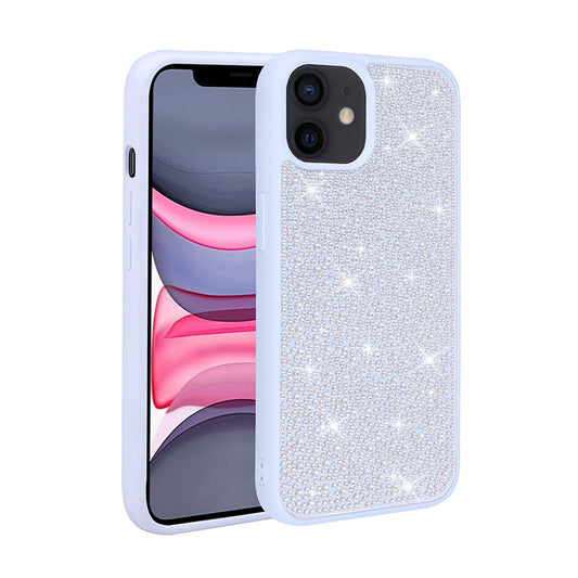 Apple iPhone 11 Kılıf Parlak Taşlı Tasarım Zore Ston Kapak Mavi Açık