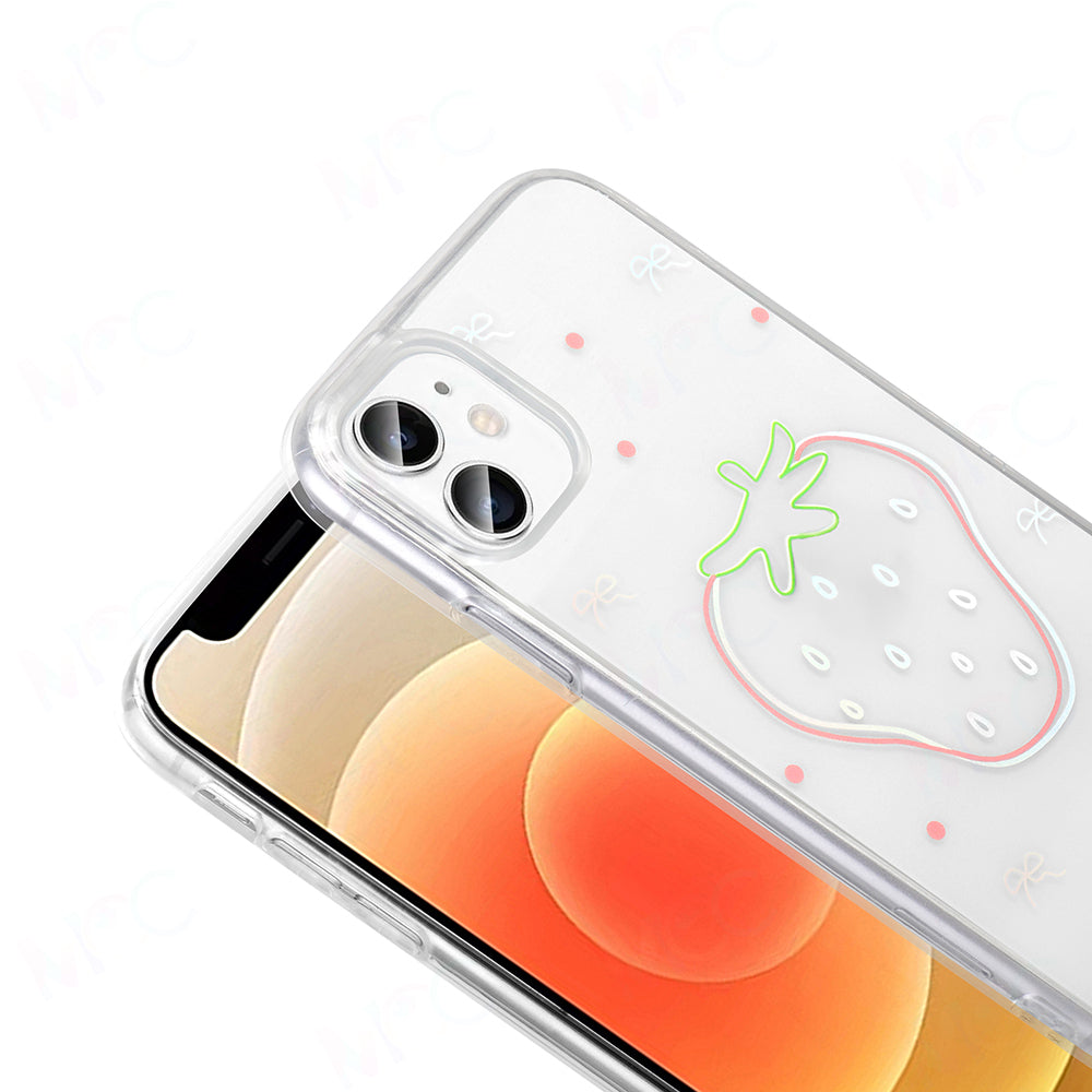 Apple iPhone 11 Kılıf Şeffaf Figürlü Zore Folk Sert Kapak Fiyonk