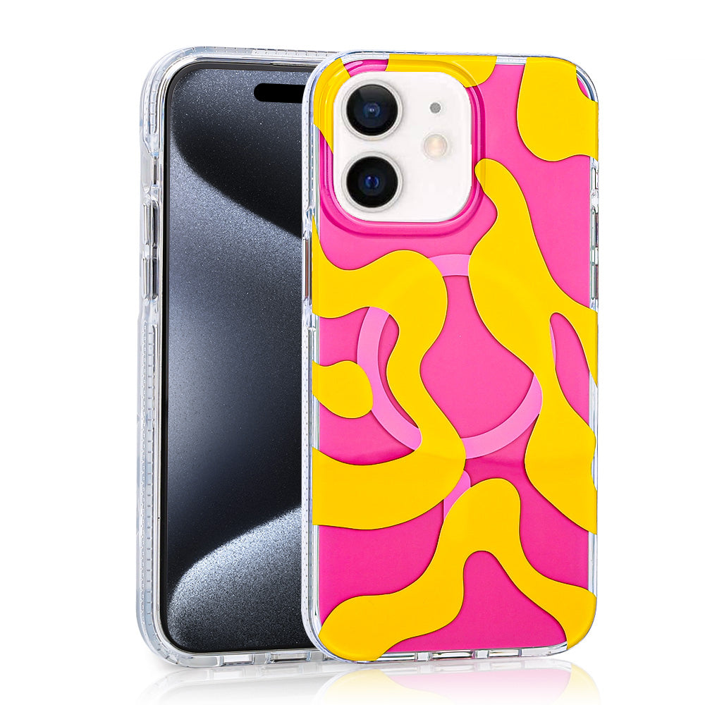 Apple iPhone 12 Kılıf M-safe Şarj Özellikli Zore Stilo Kapak Pembe