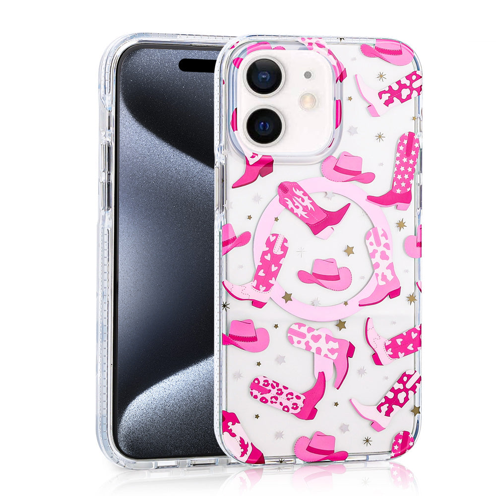 Apple iPhone 12 Kılıf M-safe Şarj Özellikli Zore Stilo Kapak Pembe