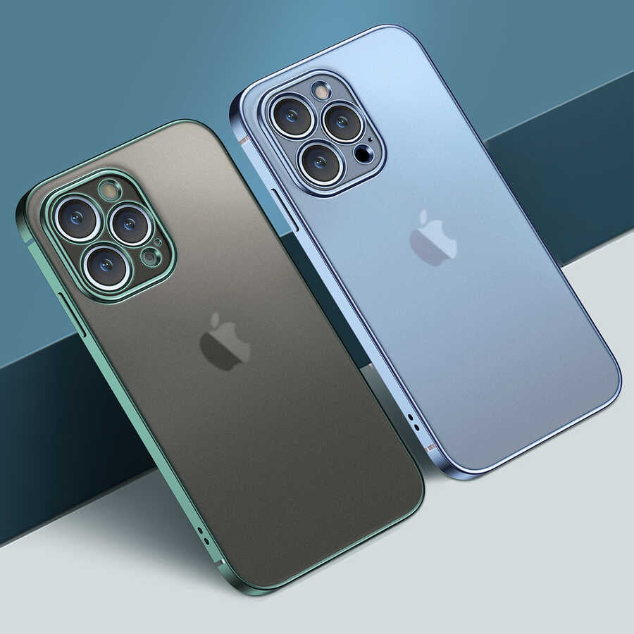 Apple iPhone 12 Kılıf Zore Mat Gbox Kapak Gold