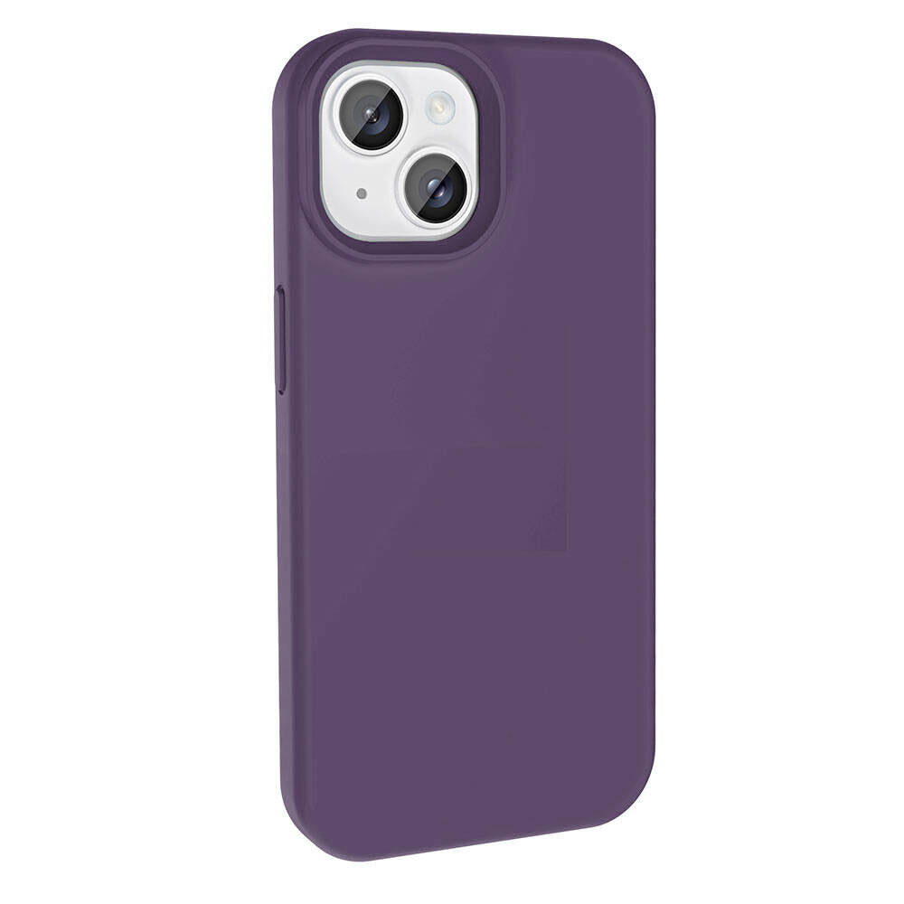 Apple iPhone 13 Kılıf M-safe Şarj Özellikli Sıvı Teknolojili Silinebilir Sert Zore Kivi Kapak Lavendery Gray