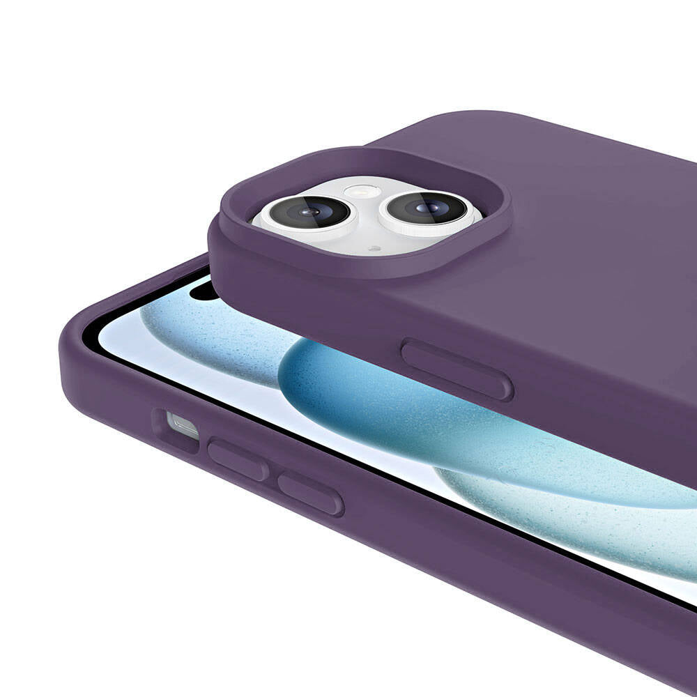 Apple iPhone 13 Kılıf M-safe Şarj Özellikli Sıvı Teknolojili Silinebilir Sert Zore Kivi Kapak Lacivert