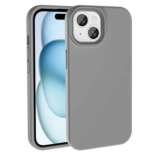 Apple iPhone 13 Kılıf M-safe Şarj Özellikli Sıvı Teknolojili Silinebilir Sert Zore Kivi Kapak Koyu Gri