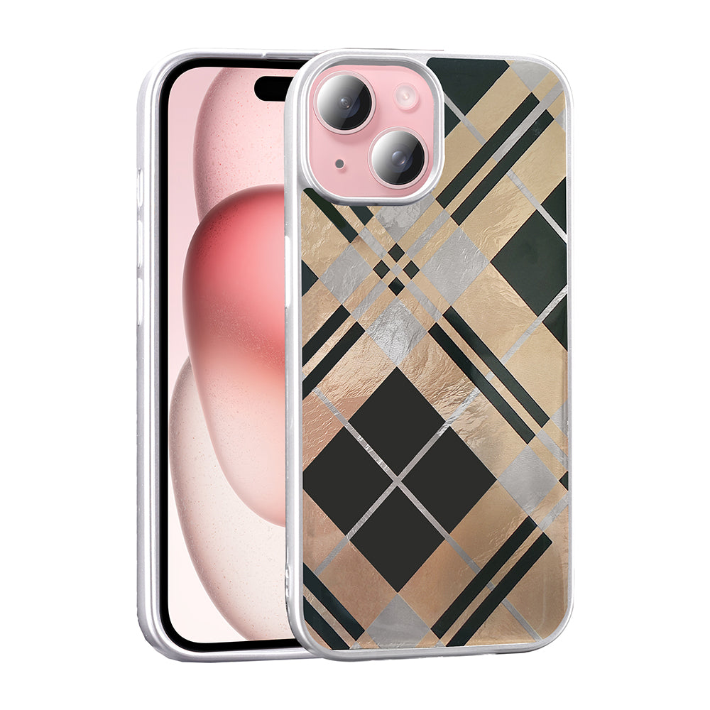 Apple iPhone 14 Kılıf Desenli Zore Mep Kapak Gri Leopar
