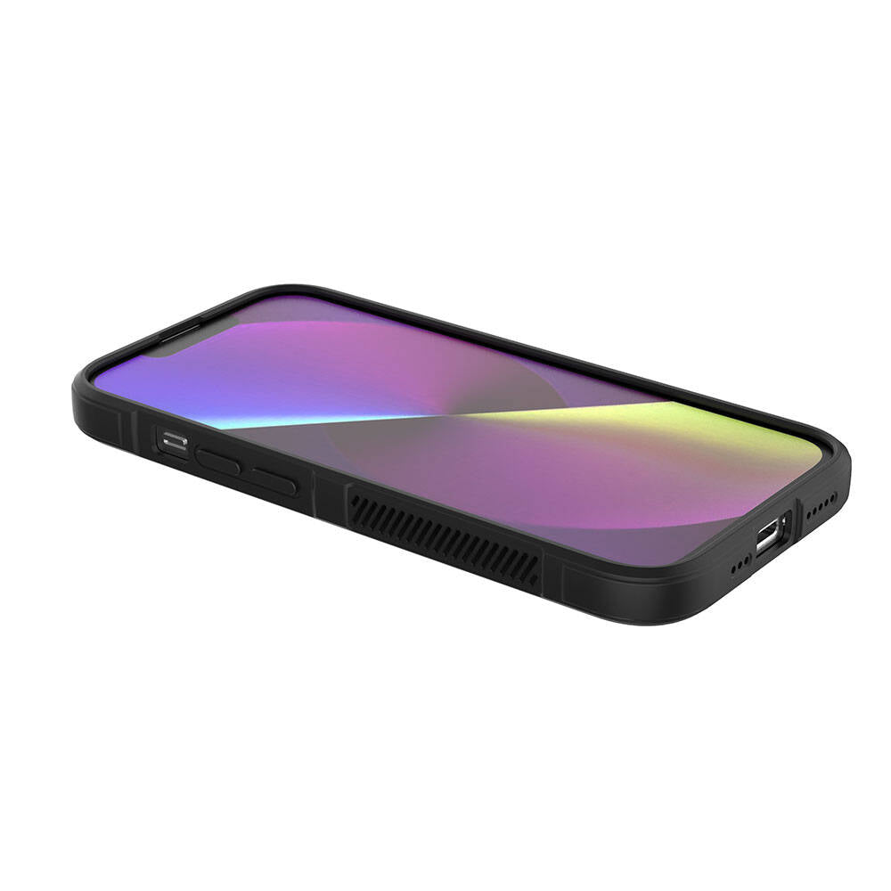 Apple iPhone 14 Kılıf Esnek TPU Oyuklu Arka Yüzey Tasarımlı Zore Etnik Silikon Kapak Kırmızı