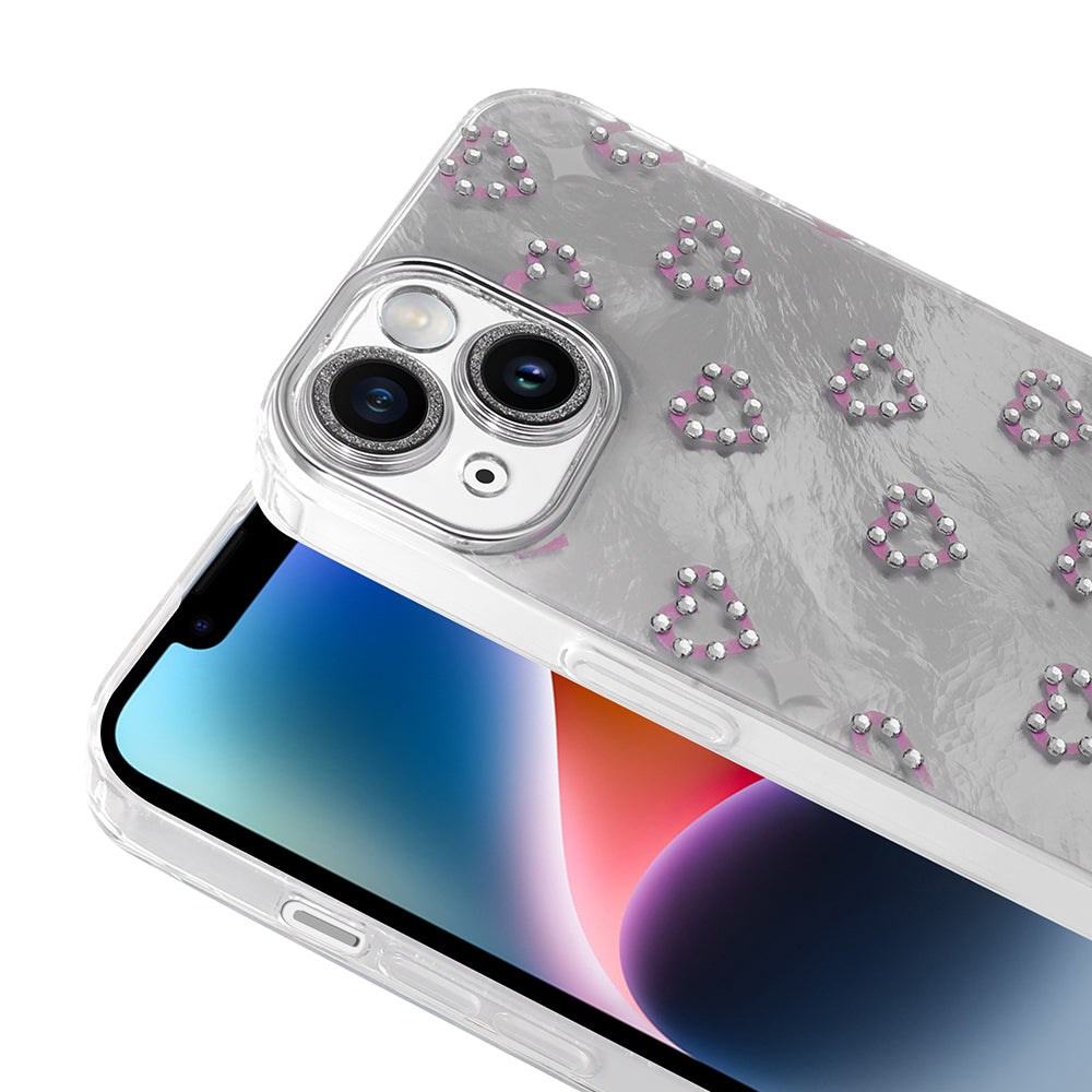 Apple iPhone 14 Kılıf Kamera Korumalı Figürlü Zore Ponti Silikon Kapak Beyaz
