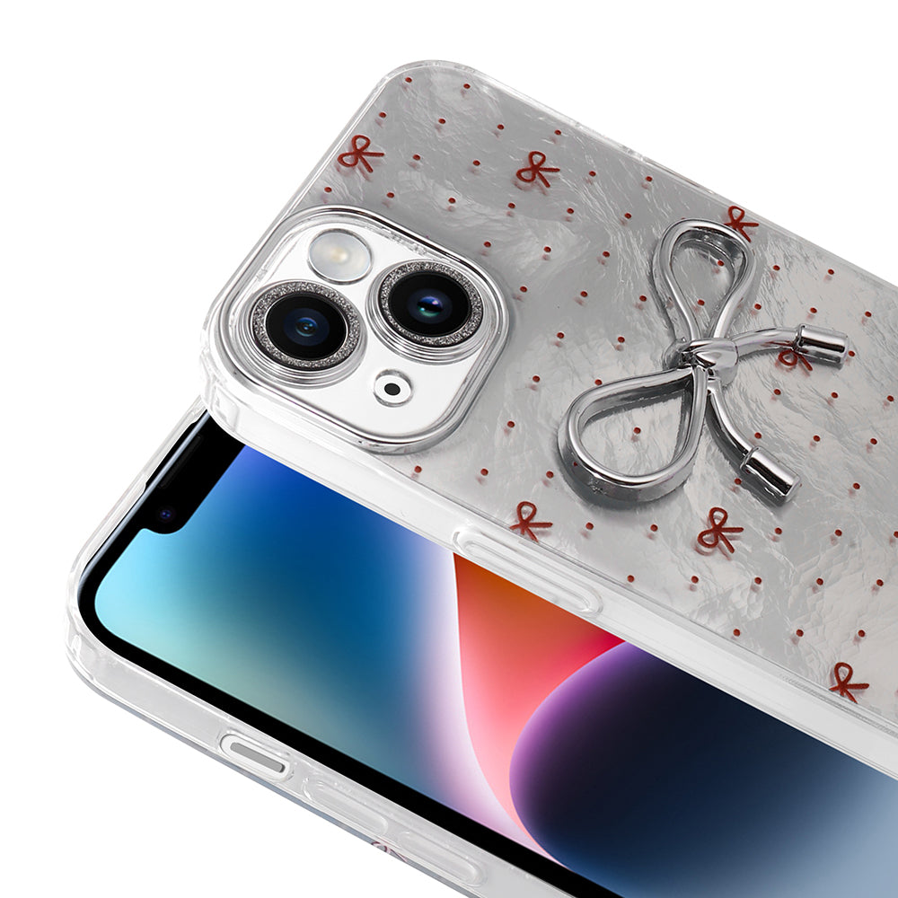 Apple iPhone 14 Kılıf Kamera Korumalı Figürlü Zore Ponti Silikon Kapak Beyaz
