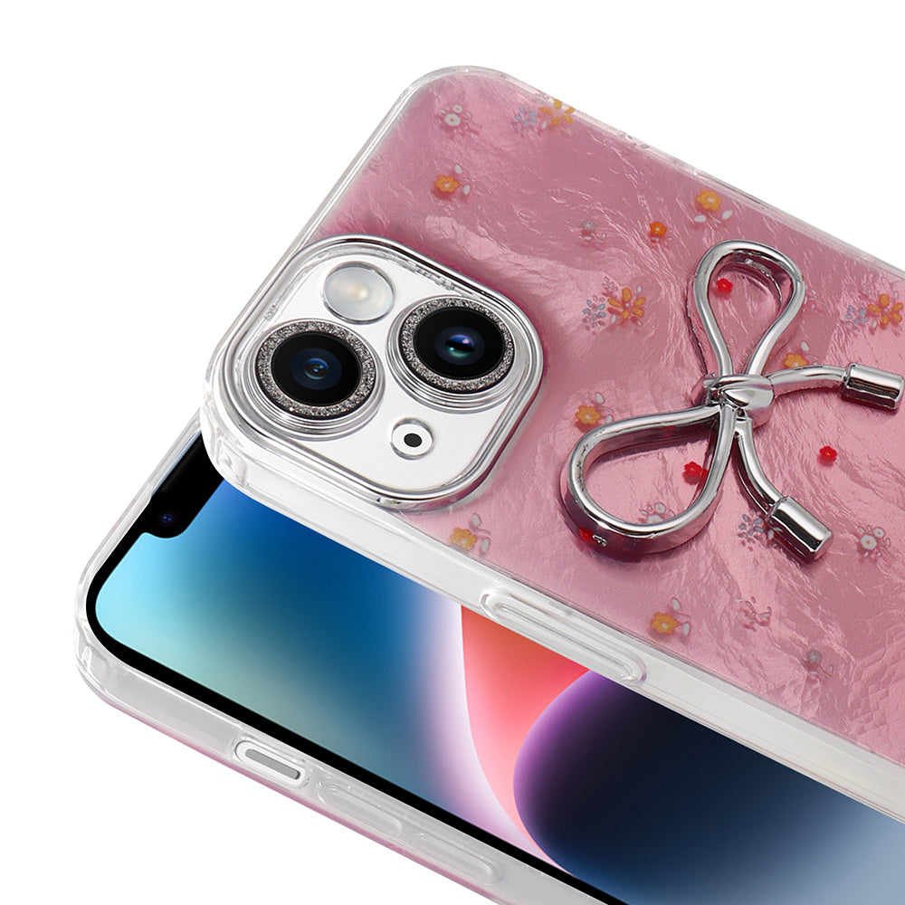 Apple iPhone 14 Kılıf Kamera Korumalı Figürlü Zore Ponti Silikon Kapak Beyaz