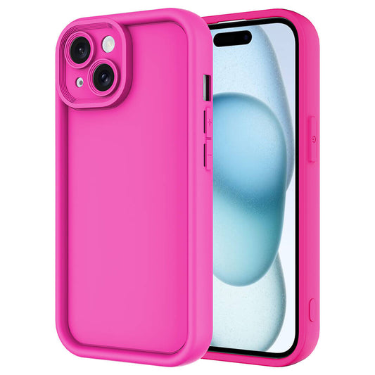 Apple iPhone 14 Kılıf Kamera Korumalı Zore Ananas Kapak Pembe Koyu