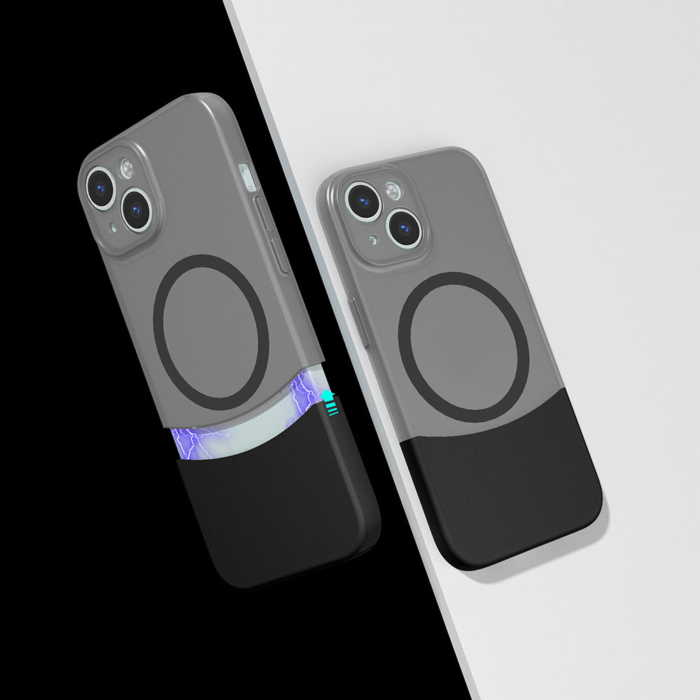 Apple iPhone 14 Kılıf M-Safe Şarj Özellikli Mıknatıslı Zore Duble Kapak Lacivert