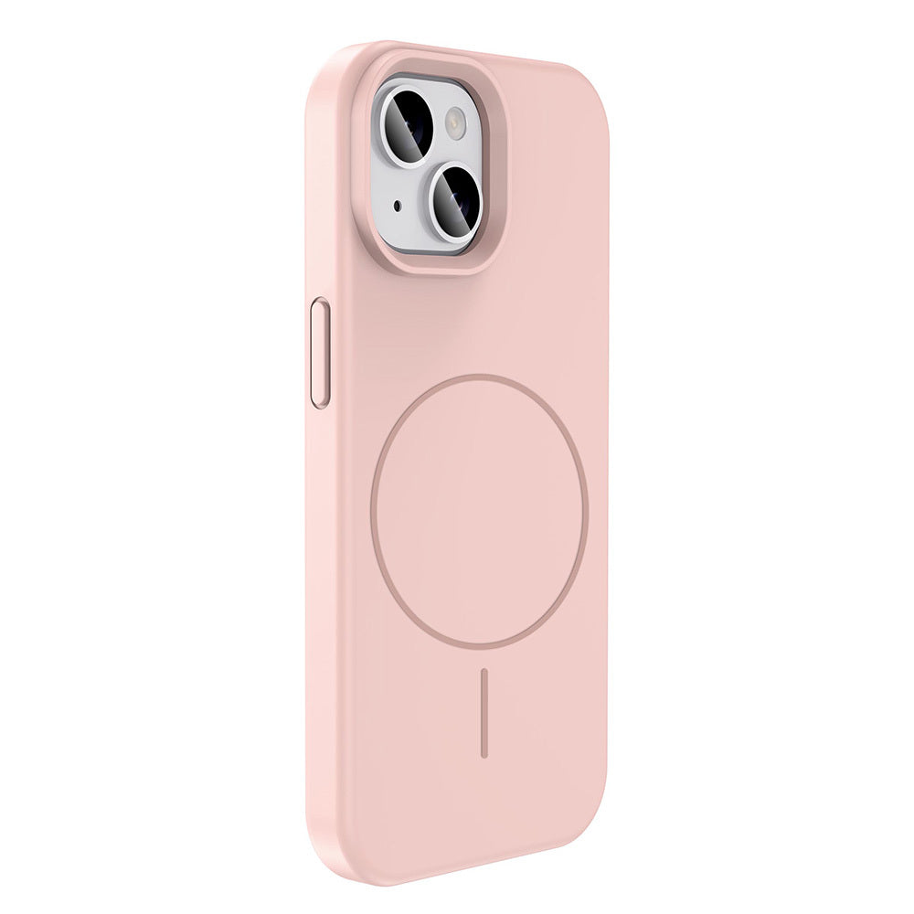 Apple iPhone 14 Kılıf M-safe Şarj Özellikli Sıvı Teknolojili Silinebilir Sert Zore Kivi Kapak Siyah