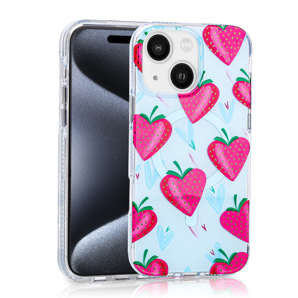 Apple iPhone 14 Kılıf M-safe Şarj Özellikli Zore Stilo Kapak Pembe