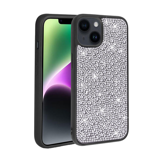 Apple iPhone 14 Kılıf Parlak Taşlı Tasarım Zore Ston Kapak Siyah