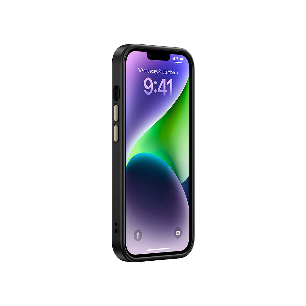 Apple iPhone 14 Plus Kılıf M-safe Şarj Özellikli Karbon Fiber Görünümlü Zore Antina Kapak Siyah-Yeşil