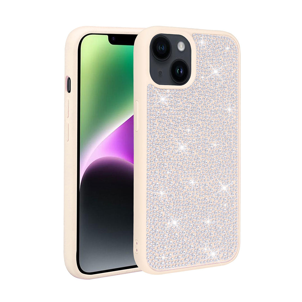 Apple iPhone 14 Plus Kılıf Parlak Taşlı Tasarım Zore Ston Kapak Mavi Açık