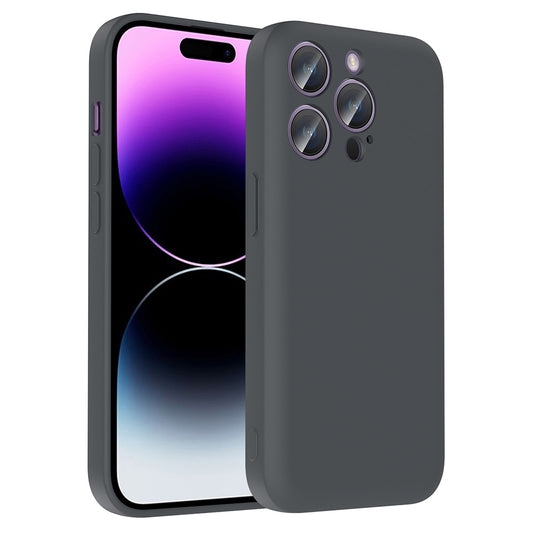 Apple iPhone 14 Pro Kılıf Kamera Korumalı Kartlık Hazneli Zore Vitra Kapak Gri