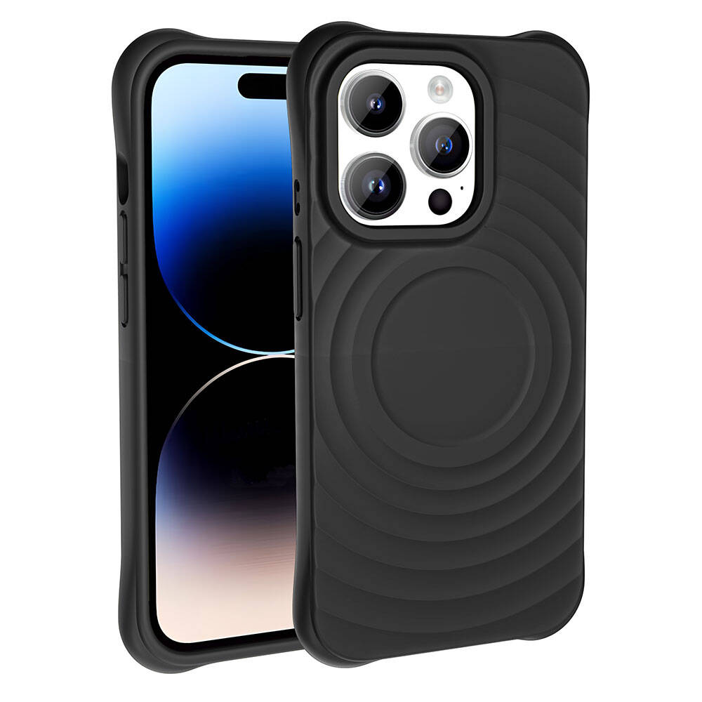 Apple iPhone 14 Pro M-safe Şarj Özellikli Airbagli Mat Görünümlü Zore Hepi Kapak Lila
