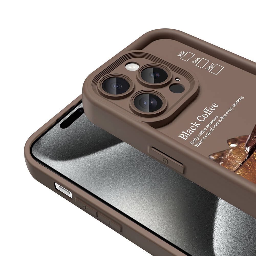 Apple iPhone 14 Pro Max Kılıf Kamera Korumalı Baskılı Arka Yüzey Zore Klas Kapak Siyah