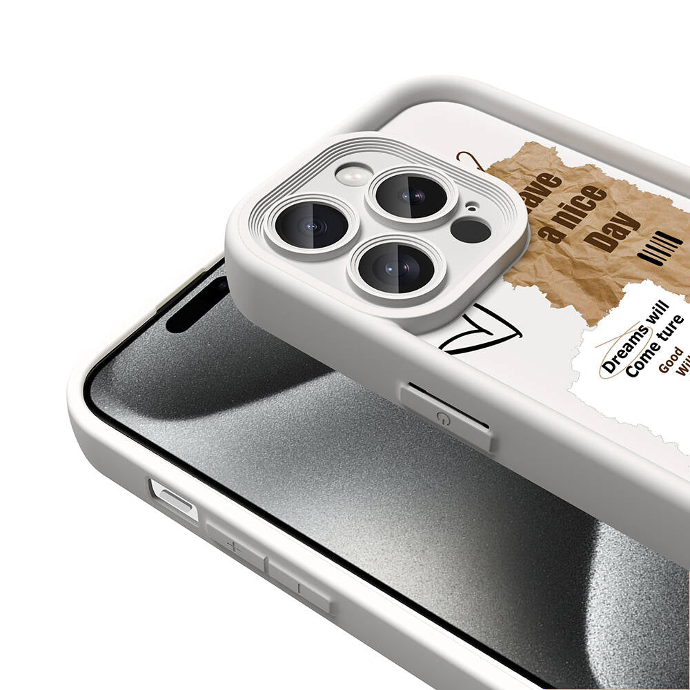 Apple iPhone 14 Pro Max Kılıf Kamera Korumalı Baskılı Arka Yüzey Zore Klas Kapak Siyah