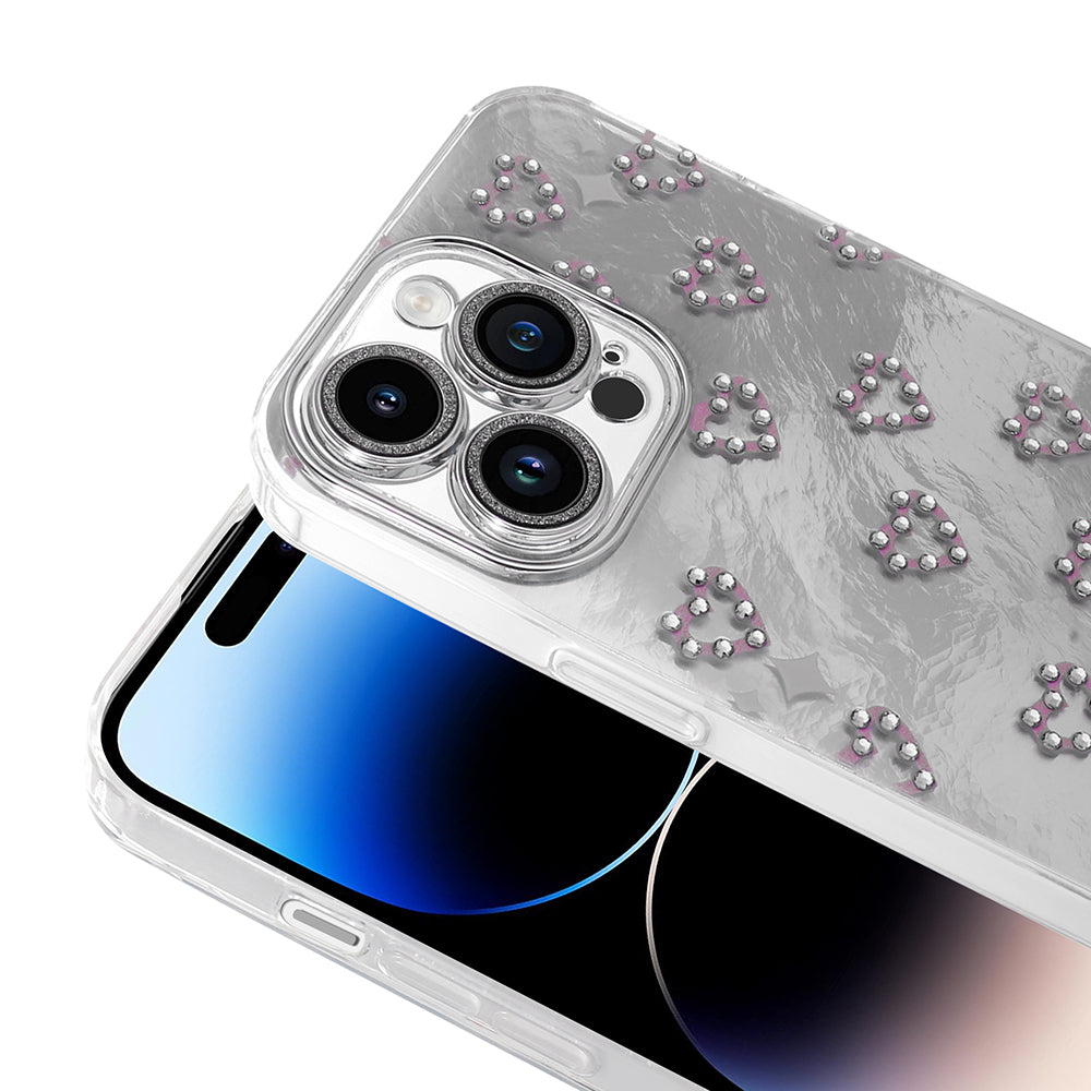 Apple iPhone 14 Pro Max Kılıf Kamera Korumalı Figürlü Zore Ponti Silikon Kapak Açık Pembe