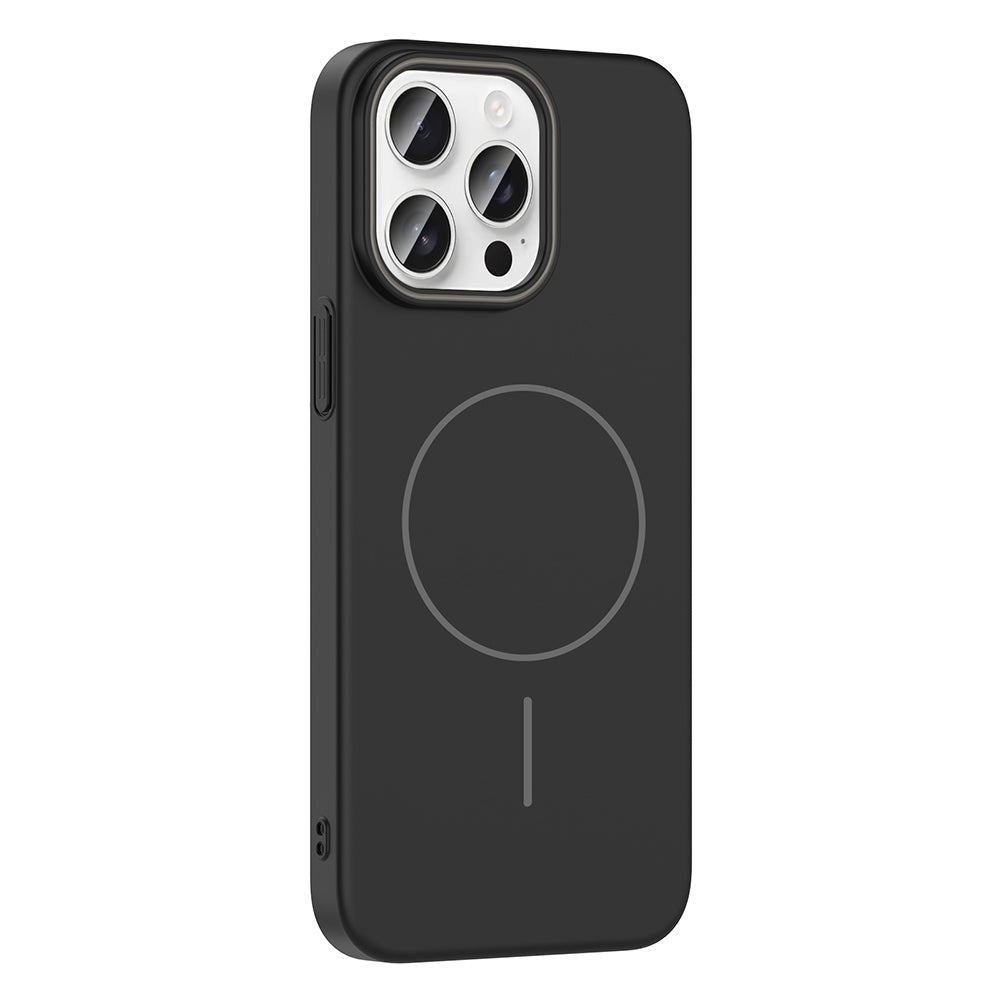 Apple iPhone 14 Pro Max Kılıf M-safe Şarj Özellikli Zore Ruby Sert Kapak Lacivert