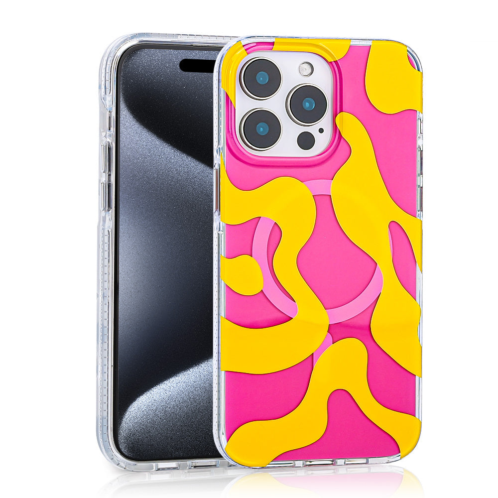 Apple iPhone 14 Pro Max Kılıf M-safe Şarj Özellikli Zore Stilo Kapak Pembe