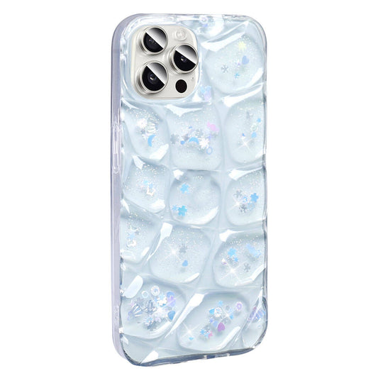 Apple iPhone 14 Pro Max Kılıf Simli 3D Desenli Zore Hacar Kapak Beyaz