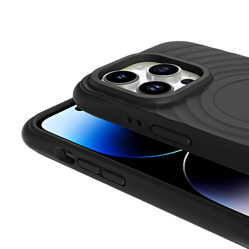 Apple iPhone 14 Pro Max M-safe Şarj Özellikli Airbagli Mat Görünümlü Zore Hepi Kapak Pembe Açık