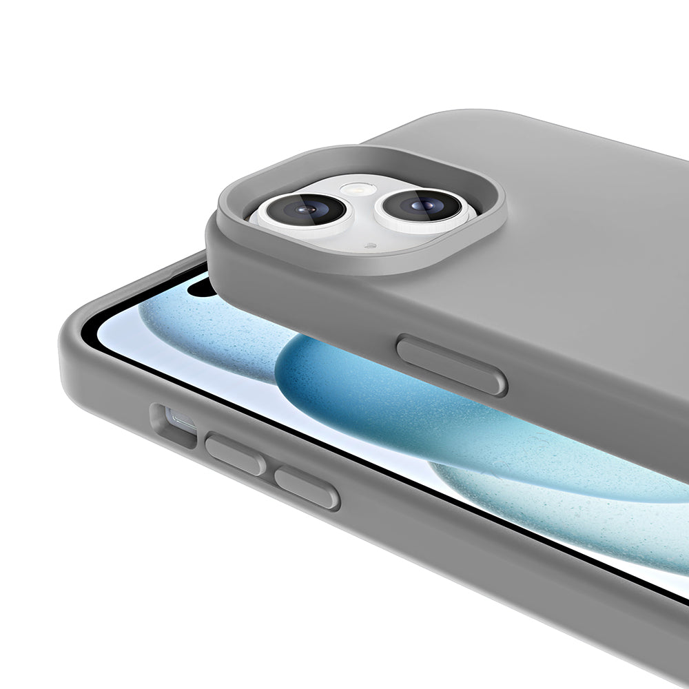 Apple iPhone 15 Kılıf M-safe Şarj Özellikli Sıvı Teknolojili Silinebilir Sert Zore Kivi Kapak Kırmızı