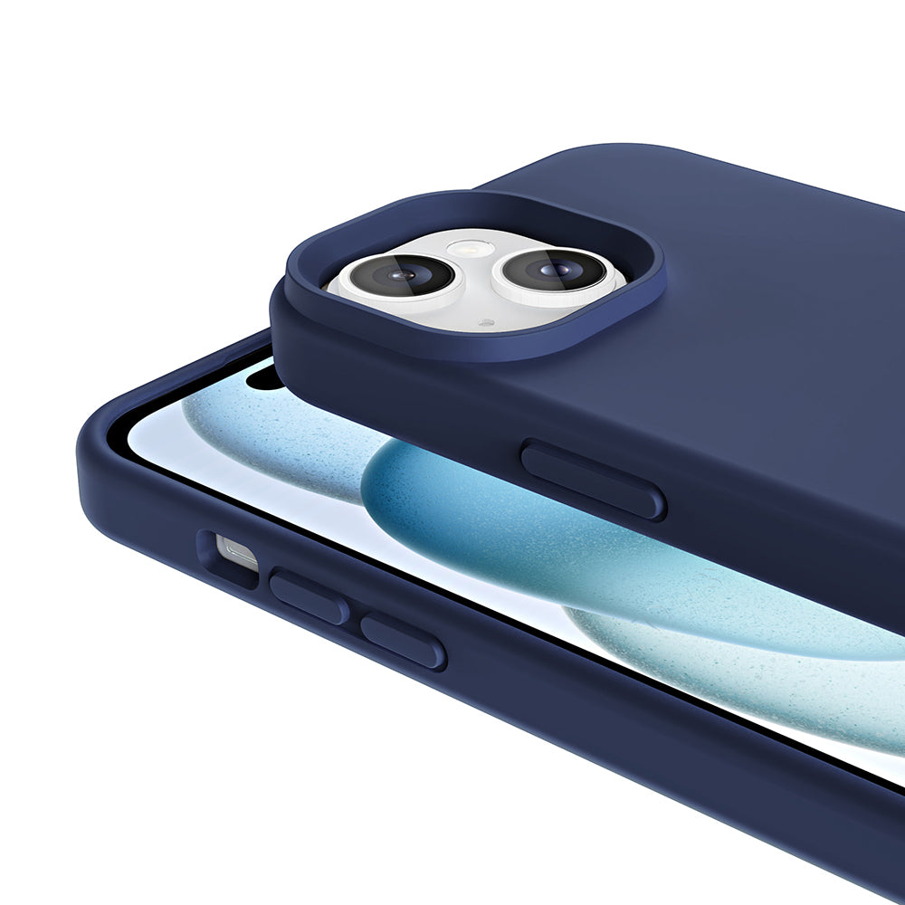 Apple iPhone 15 Kılıf M-safe Şarj Özellikli Sıvı Teknolojili Silinebilir Sert Zore Kivi Kapak Kırmızı