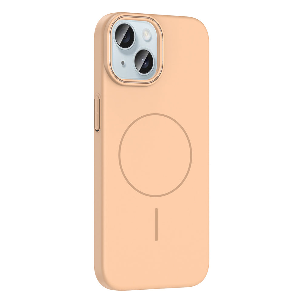 Apple iPhone 15 Kılıf M-safe Şarj Özellikli Zore Ruby Sert Kapak Mürdüm