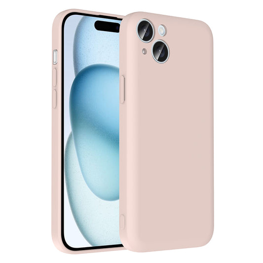 Apple iPhone 15 Plus Kılıf Kamera Korumalı Kartlık Hazneli Zore Vitra Kapak Pembe