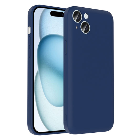 Apple iPhone 15 Plus Kılıf Kamera Korumalı Kartlık Hazneli Zore Vitra Kapak Lacivert