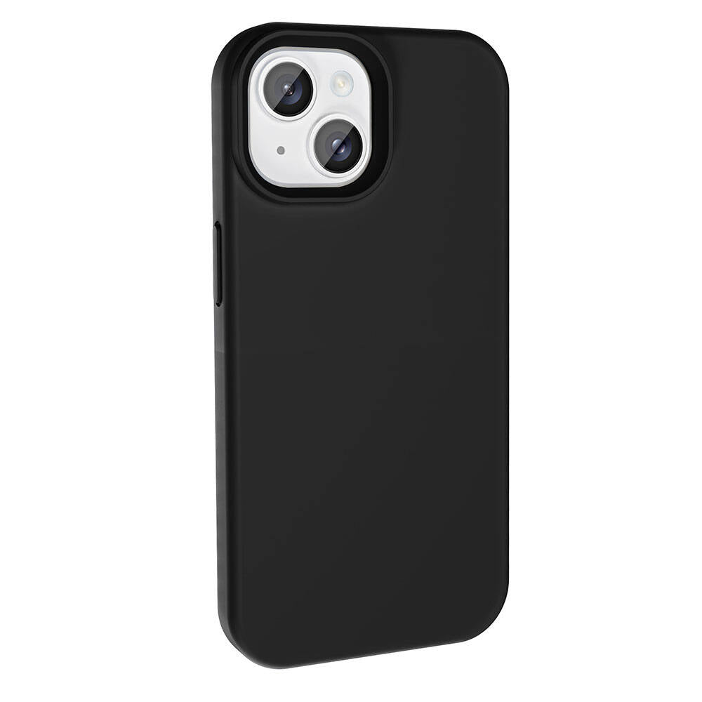 Apple iPhone 15 Plus Kılıf M-safe Şarj Özellikli Sıvı Teknolojili Silinebilir Sert Zore Kivi Kapak Koyu Gri