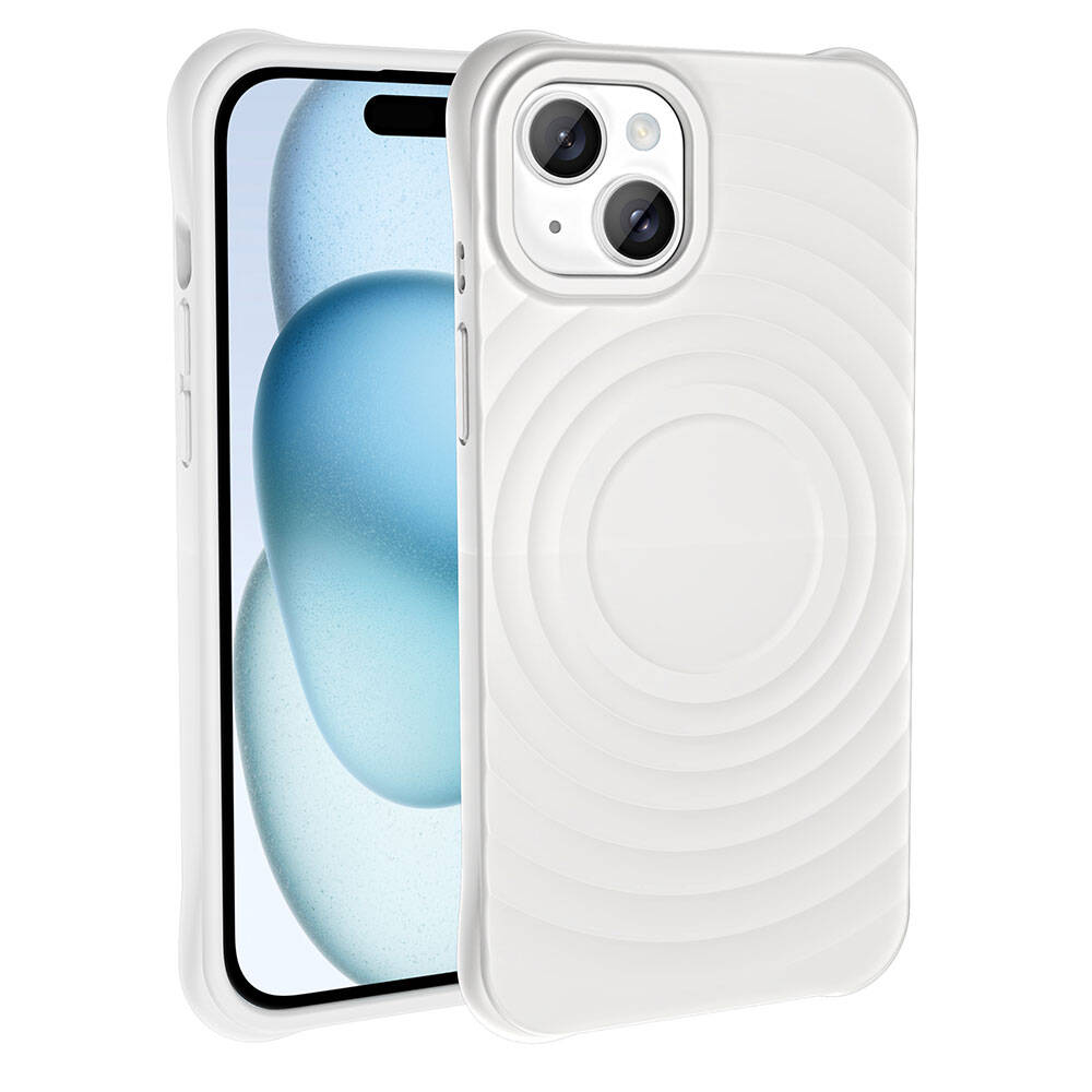 Apple iPhone 15 Plus M-safe Şarj Özellikli Airbagli Mat Görünümlü Zore Hepi Kapak Pembe Açık