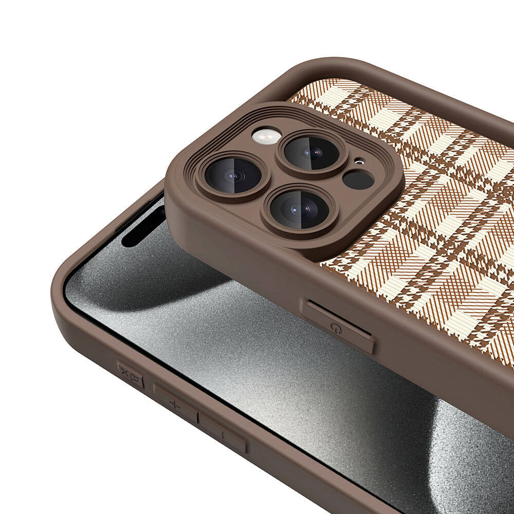 Apple iPhone 15 Pro Kılıf Kamera Korumalı Baskılı Arka Yüzey Zore Klas Kapak Beyaz