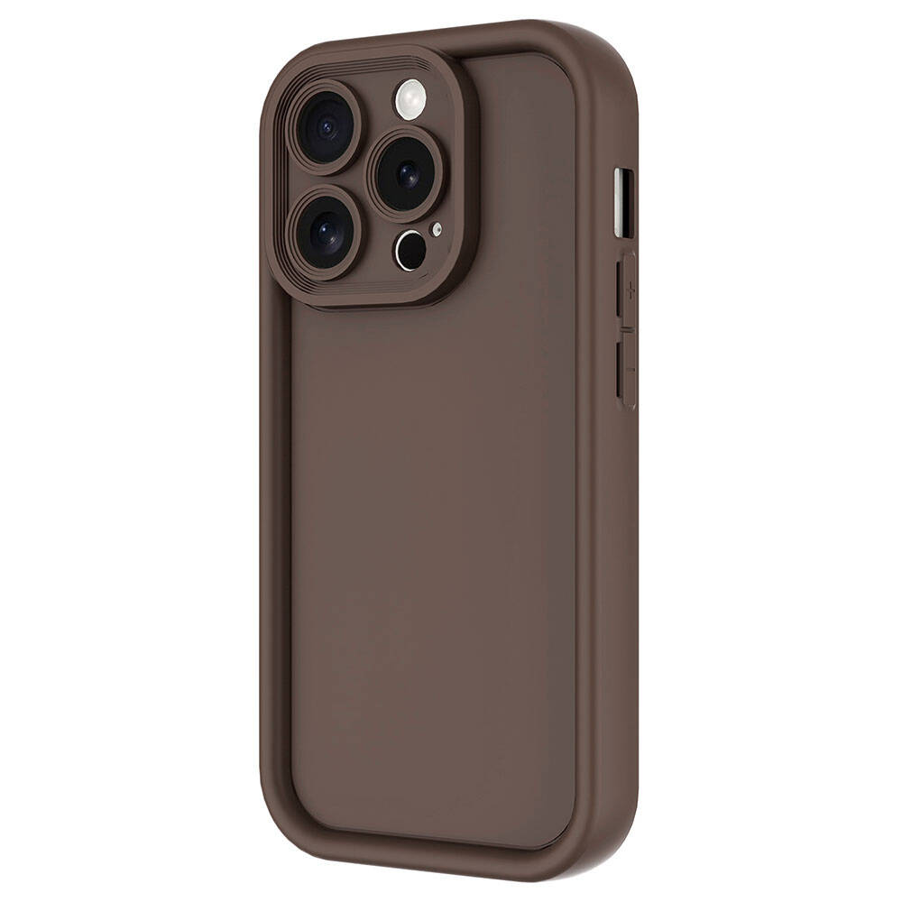 Apple iPhone 15 Pro Kılıf Kamera Korumalı Zore Ananas Kapak Mürdüm