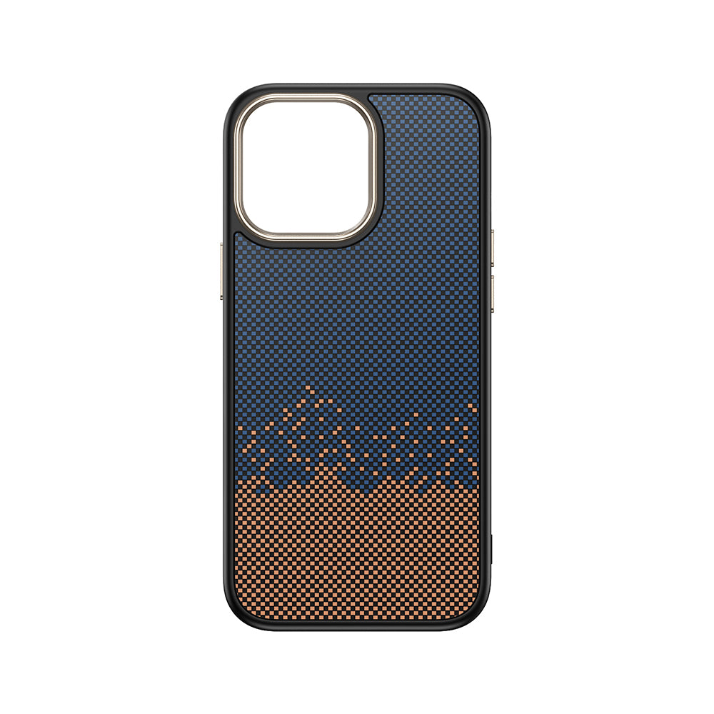 Apple iPhone 15 Pro Kılıf M-safe Şarj Özellikli Karbon Fiber Görünümlü Zore Antina Kapak Gri