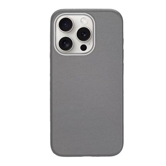 Apple iPhone 15 Pro Kılıf M-safe Şarj Özellikli PU Deri Zore Adora Kapak Koyu Gri