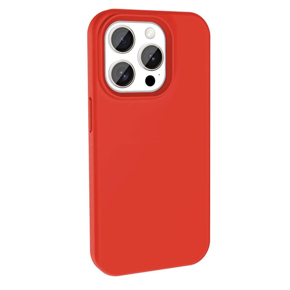 Apple iPhone 15 Pro Kılıf M-safe Şarj Özellikli Sıvı Teknolojili Silinebilir Sert Zore Kivi Kapak Pembe