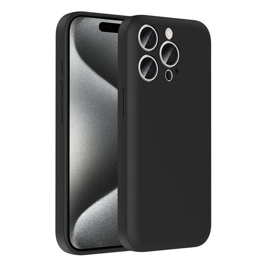 Apple iPhone 15 Pro Max Kılıf Kamera Korumalı Kartlık Hazneli Zore Vitra Kapak Siyah