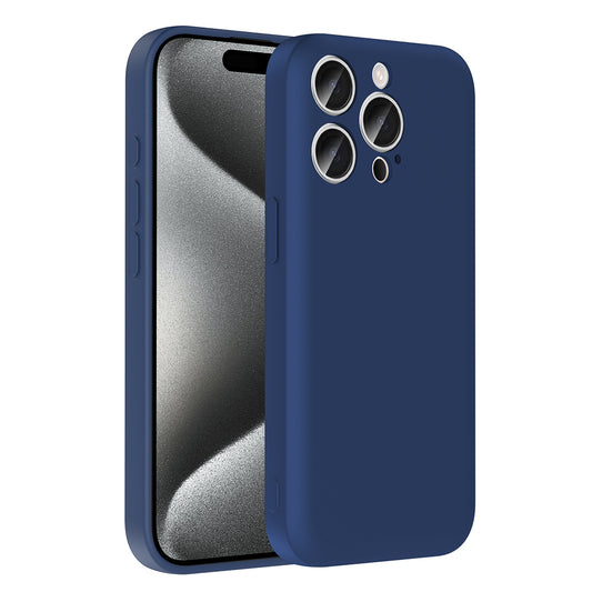 Apple iPhone 15 Pro Max Kılıf Kamera Korumalı Kartlık Hazneli Zore Vitra Kapak Lacivert