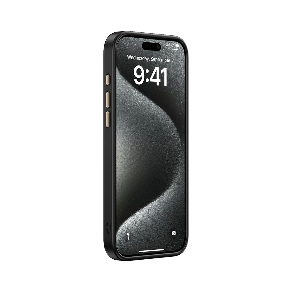 Apple iPhone 15 Pro Max Kılıf M-safe Şarj Özellikli Karbon Fiber Görünümlü Zore Antina Kapak Siyah-Yeşil
